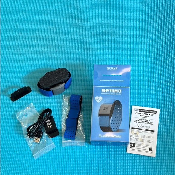 Scosche Rhythm+ Blue Armband Heart Rate Monitor - Picture 2 of 7